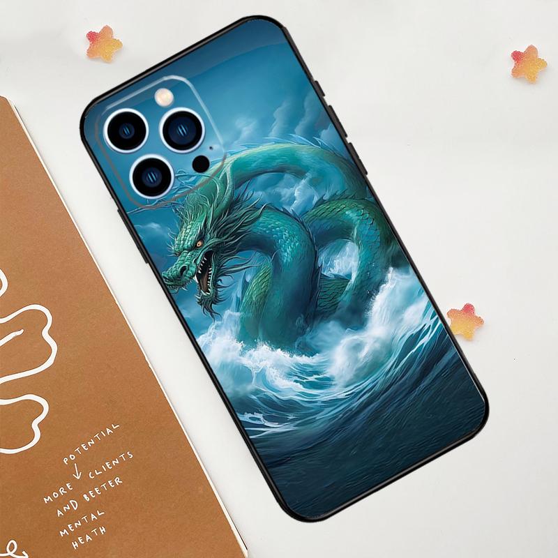 Чехол в китайском стиле с журавлем и драконом для iPhone 17 Pro Max 14 13 12 11 15 16 Pro Max mini 16 Plus 16e 17 Air Funda