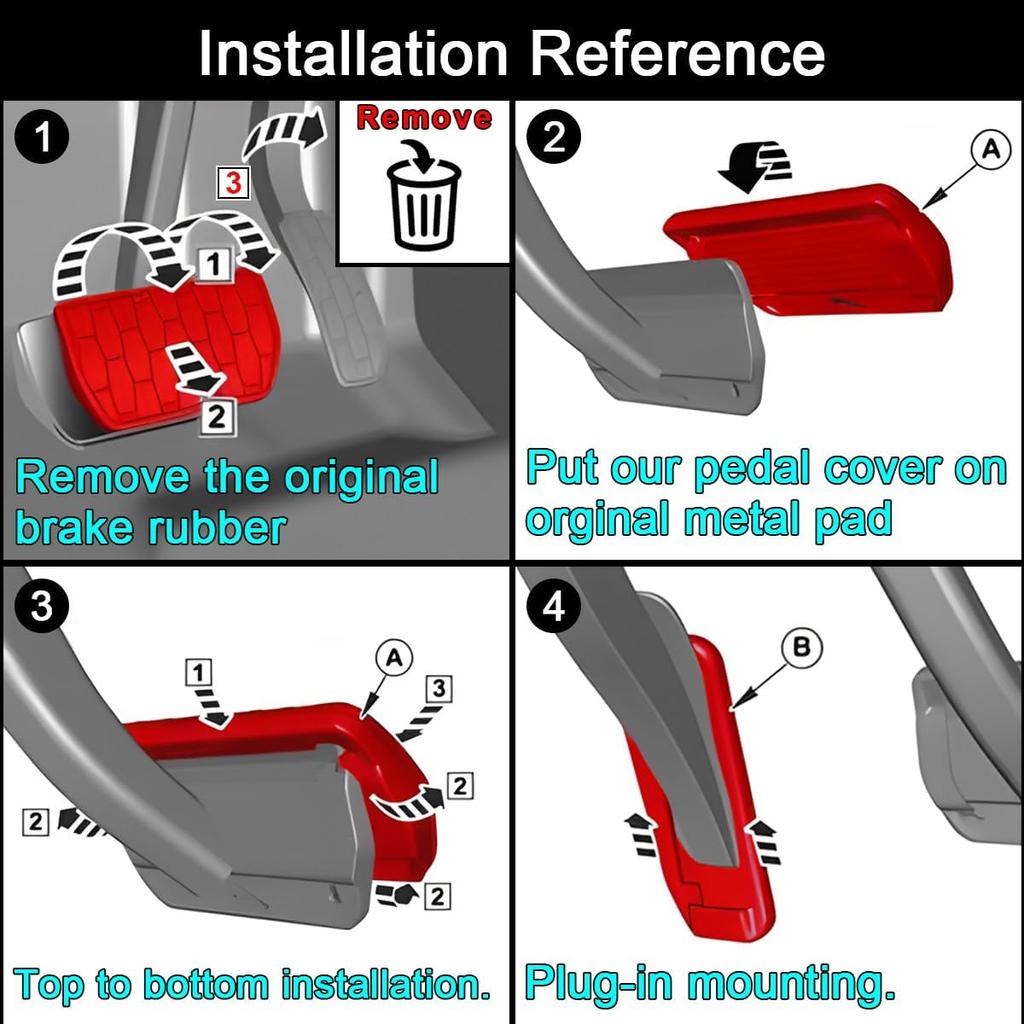 Car Brake and Gas Pedal Covers Compatible for Chevrolet Silverado 1500 2500 3500 -2025, Compatible for GMC Sierra Yukon Truck Accessories -2025, Anti