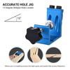 All In One Aluminum Pocket Hole Jig Kit 15 Degree Dowel Drill Joinery Kit Oblique Hole Locator with