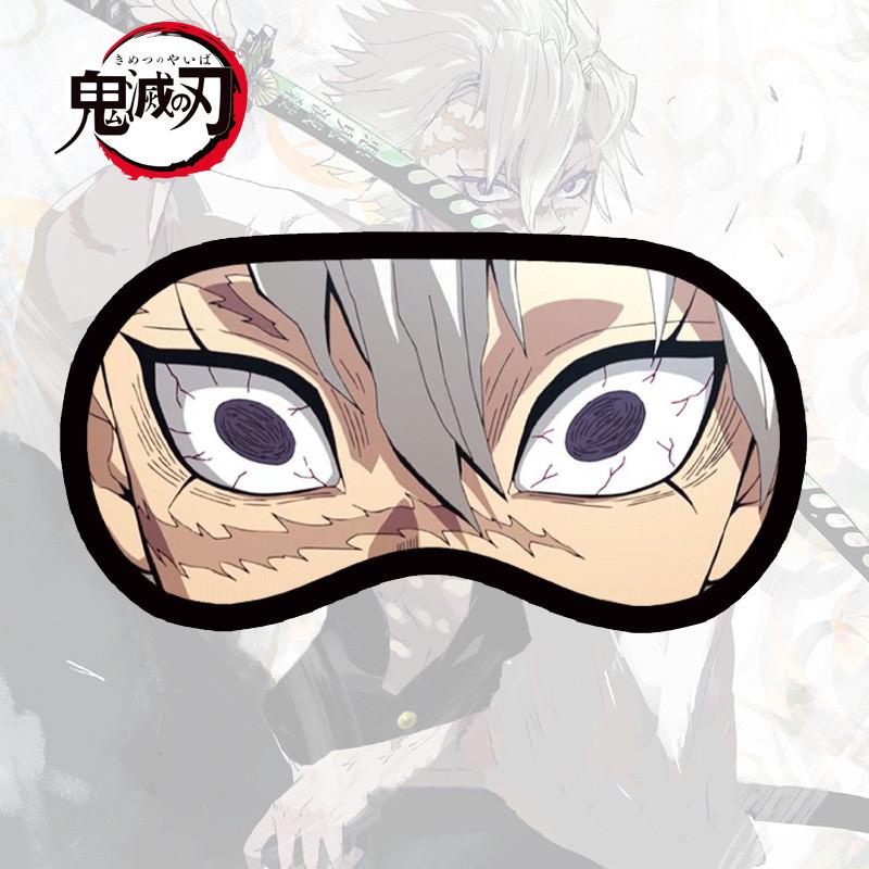 Anime Demon Slayer Eye Patch Kimetsu No Yaiba Kamado Tanjirou Cartoon Sleep Blindfold Shading Casual Eyes Mask Cosplay Props