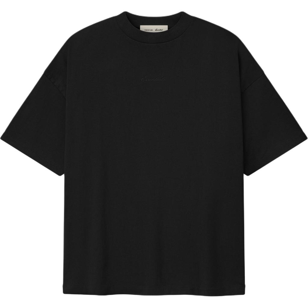 Fear of God Essentials SS26 Фирменная футболка с коротким рукавом в стиле 90-х Унисекс Топы Черный 125SP264591F