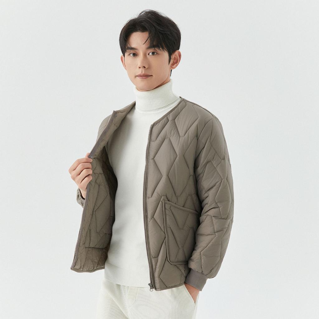 Зимняя утолщенная стеганая теплая рубашка из хлопка с длинными рукавами, свободный воротник на молнии, хлопковая одежда, удобная и стильная, чтобы согреться 2535