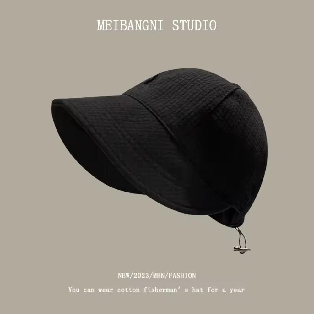 Waffle Sun Hat Foldable Peaked Cap Casual Fisherman Cap  Summer