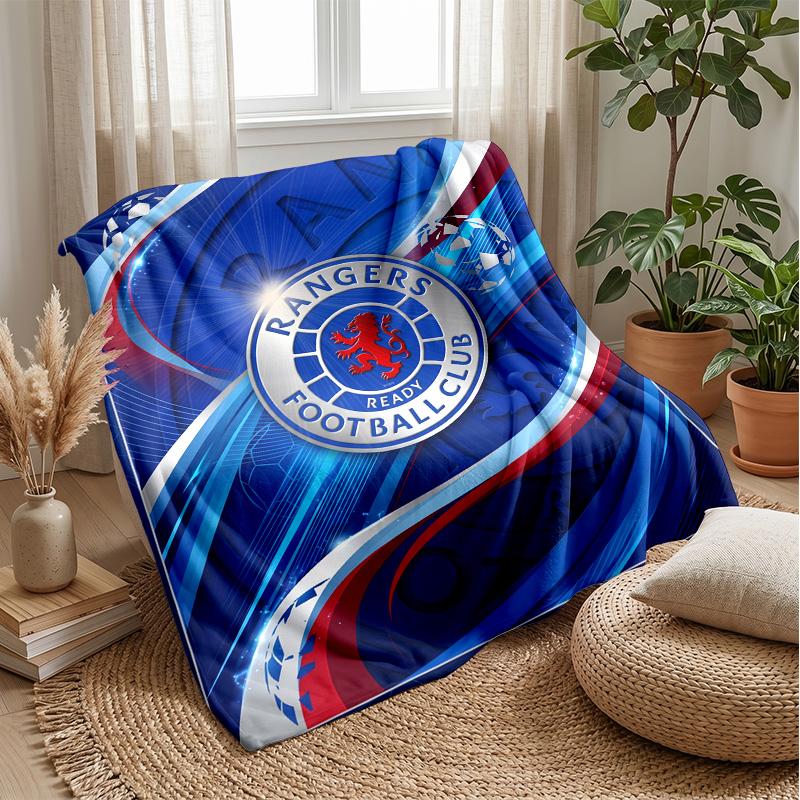 Rangers FC Soft Flannel Fleece Blanket Lightweight Cozy Warm Throw Blanket For Sofa Bed Home Decor