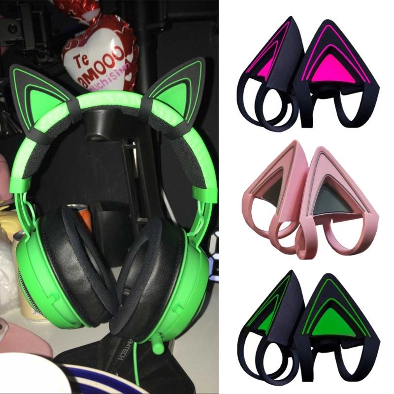 Silicone Cat Kitty Ears Lovely Attachable Accessory for  Kraken V2 special/Kraken 2019/ Kraken TE /7.1 V2 Headphone