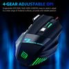 Проводная игровая мышь BAJEAL G5, игровая мышь RGB, 7 клавиш, эргономичные мыши, 4-ступенчатая регулируемая точка на дюйм для ПК