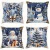 Рождественское украшение наволочка Санта-Клаус снеговик елка узор подходит для дома комната диван подушка чехол подарок другу