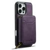 LC.IMEEKE L6 For iPhone 16 Pro Magnetic Case Detachable Zipper Wallet Leather Coated PC + TPU Phone Cover