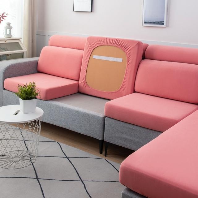 Мягкий однотонный чехол для дивана высшего качества, чехол для подушки, высокоэластичный чехол без катышков, подходит для всех модульных диванов, устойчив к царапинам от домашних животных