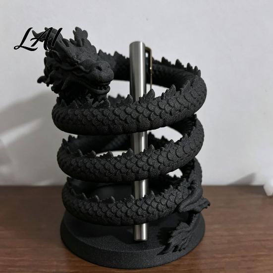 Modern Stationery Organizer for Students Coiled Dragon Pen Holder Chinese Style Pencil Gift Business Success Organizer Storage Container Office