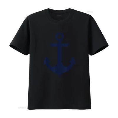 Мужская футболка Preppy в морском стиле с якорем для моряков, лодочников, яхтсменов, белая, винтажная, стираная, удобная, уличный стиль, эластичная