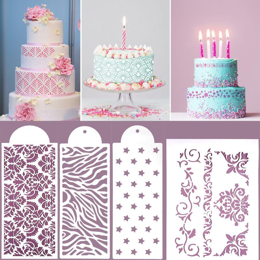 Трафареты, инструменты для выпечки помадки, сетка для торта, трафарет для тиснения, украшения торта, трафареты, распылительная форма
