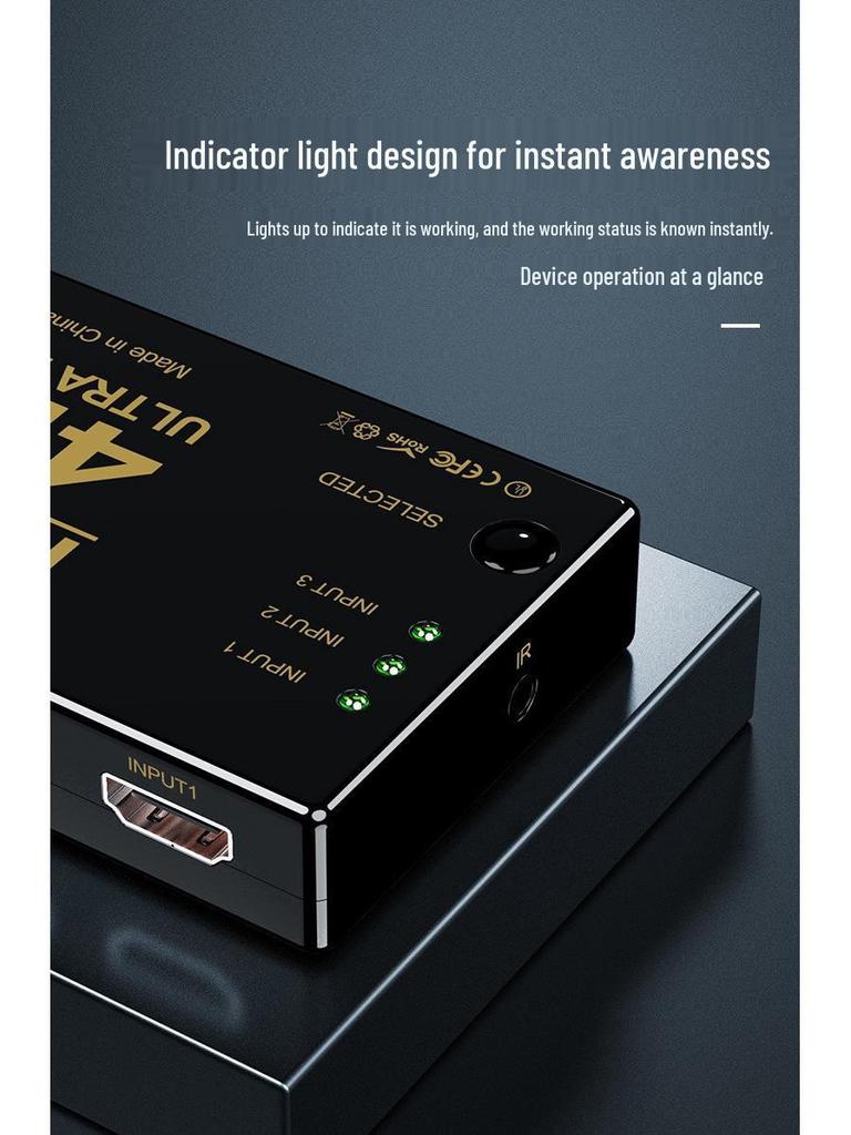 Переключатель HDMI 4K с пультом дистанционного управления: 5 в 1 выход, 3 в 1 выход, Конвертер высокого разрешения