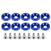 Gorgeri Motorcycle Fairing Body Bolts, Car Modification M6 Gasket Bolts License Plate Frame Decorative Screws (Blue)