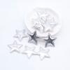 50Pcs 30mm Padded PU Leather Star Appliques for Clothes Hat Sewing Patches DIY Baby Headdress Hair Clips Bow Decor Accessories