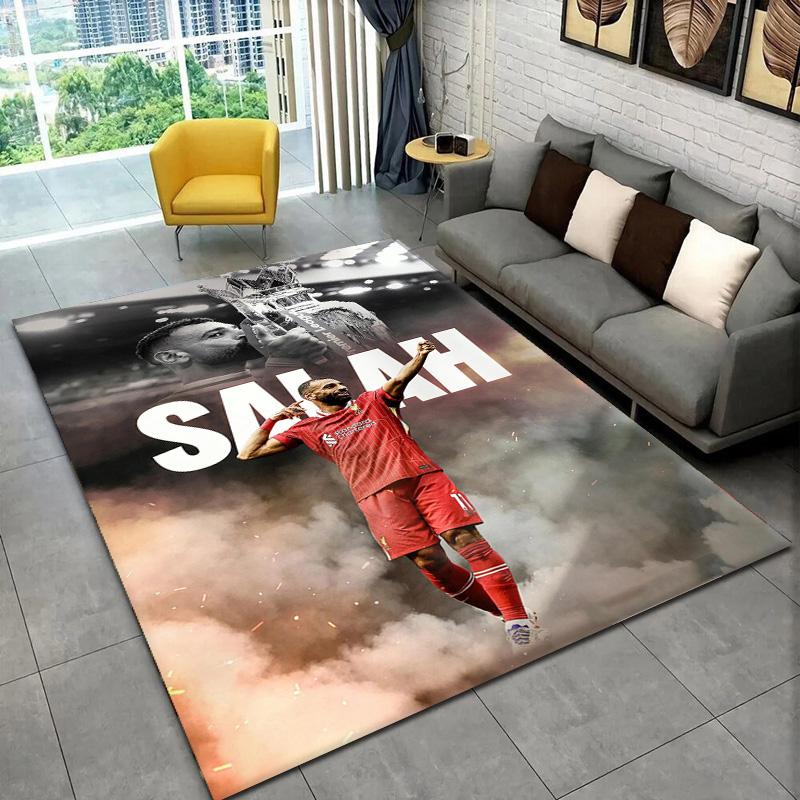M-Mo Salah Egyptian King Football Star 2026 Carpet Rug for Bedroom Living Room Decor Sofa Home Fan Area Rug Non-slip Floor Mat