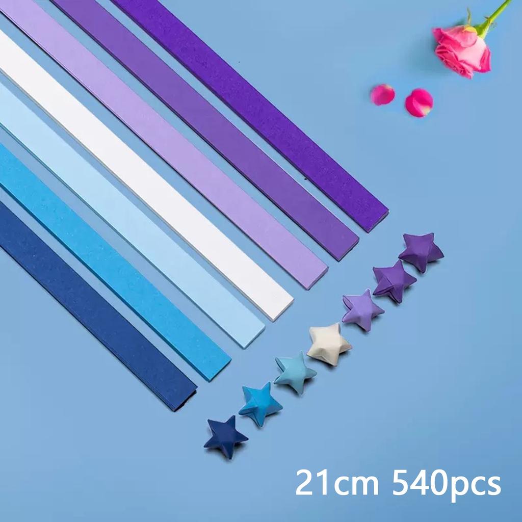 Handmade Paper Origami Folding Paper Strips Lucky Stars Diy Handmade Arts Multicolor Strip For Women Craft Decor Accessories