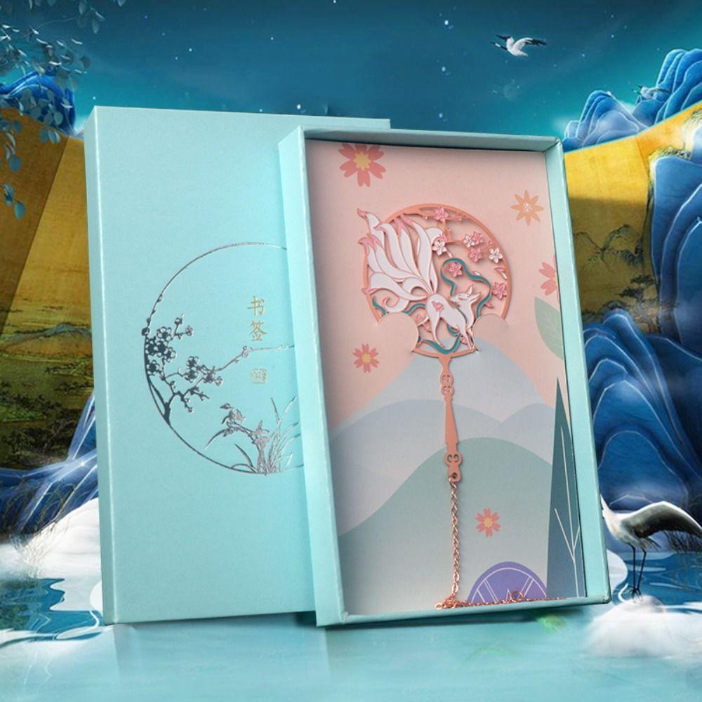 Book Clips Chinese Style Metal Bookmark Book Page Marker Tassel Pendant Bookmark Reading Bookmark