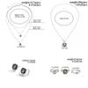 SHIXIN Luxury Stackable Adjustable Necklace Earrings Open Ring Set For Women Minimalist Rhinestones Geometry Pendant Jewelry Set