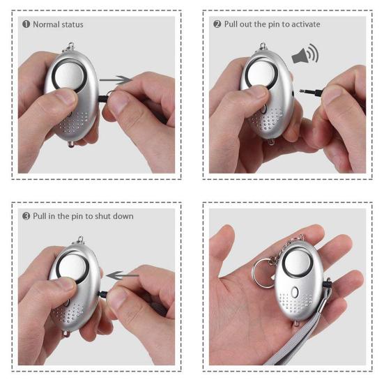 Мини-сигнализация самозащиты 130 дБ громкая портативная самозвуковая SOS аварийная сигнализация