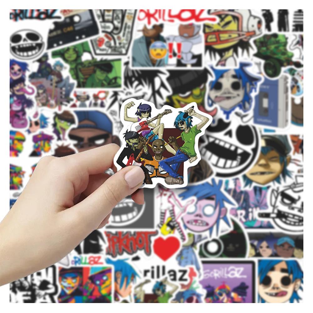 10 30 55 шт. Наклейки Музыкальной Группы Gorillaz Крутые Граффити Наклейки Для DIY Скейтборда Телефона Ноутбука Водонепроницаемые Смешные Наклейки Декор