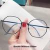 Luxury Anti Blue Light Glasses Men Women Diamond Studded Oversized Square Eyeglasses Computer Goggles Eyewear Glitter Frame