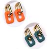 Attractive Color Link Chain Earrings Acrylic Colorful Earring Geometry Dangle Earrings
