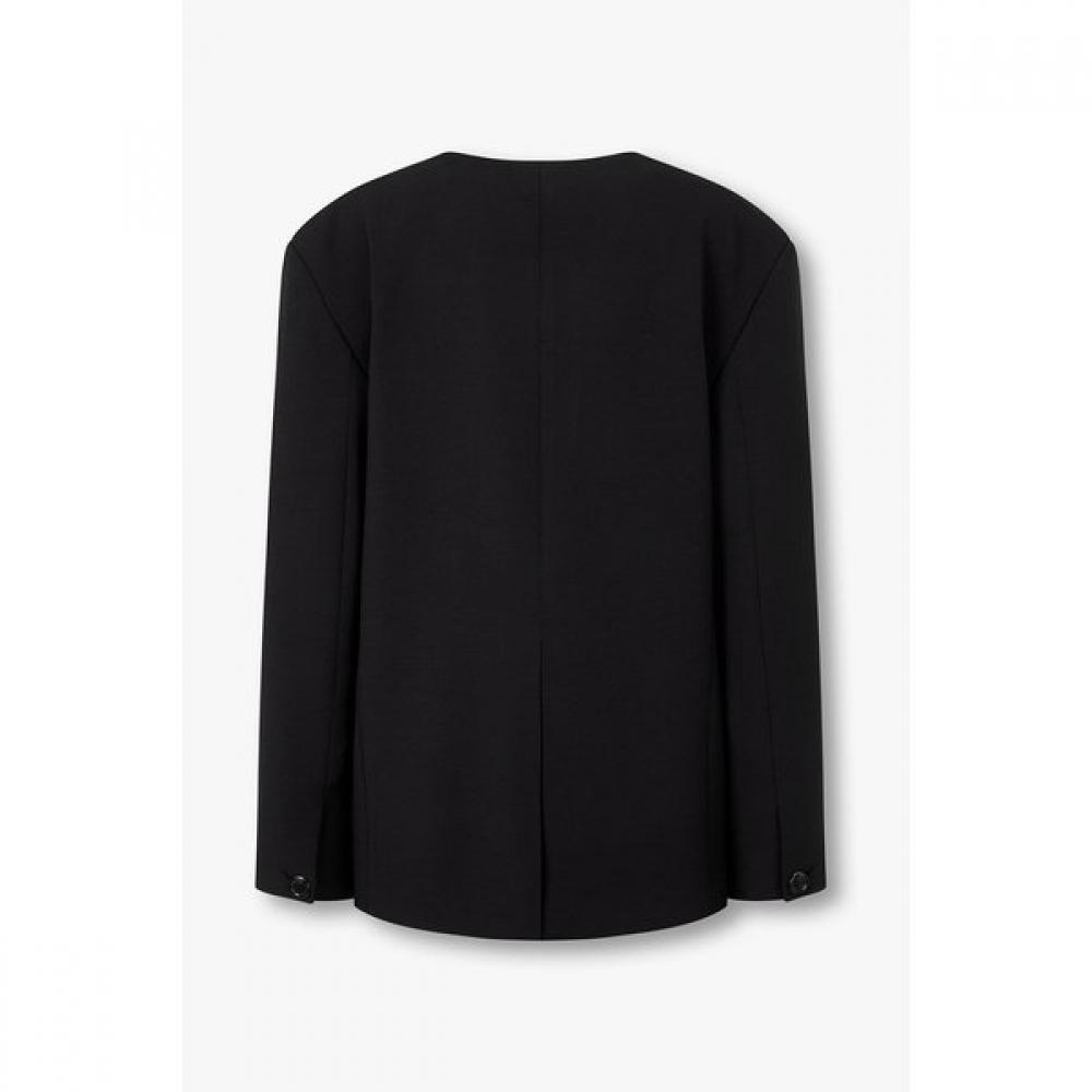 Studio Tomboy No Collar V Neck One Button Jacket 9106112102ar