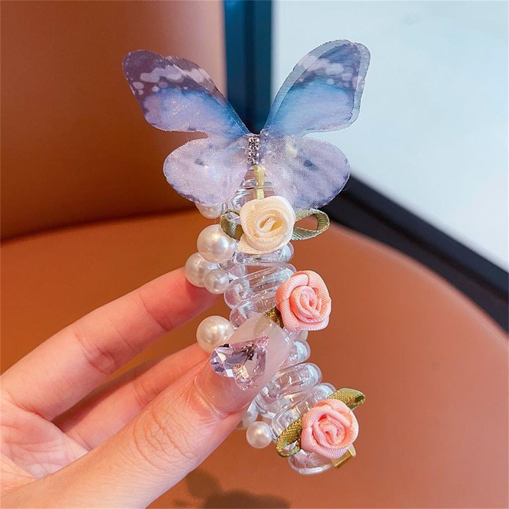 Sweet Telephone Cord Hair Ties for Women Girls Hair Accessories for Ponytail Bun No Slip Elastic Hair Bands