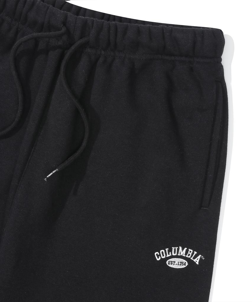 УНИВЕРСИТЕТ КОЛУМБИЯ Черные флисовые брюки-джоггеры Regular Fit с логотипом Cu Arch