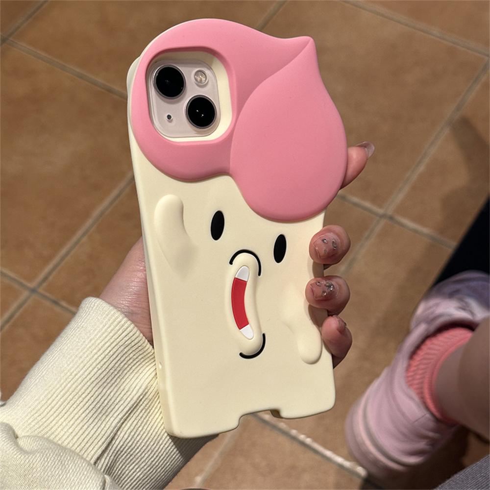 Милый забавный силиконовый чехол для телефона с медом и персиком для Iphone 14 13 12 11 Pro Max 14pro, корейский милый защитный мягкий чехол Funda