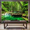 3D Фотообои Китайский стиль Лес Водопады Природа Пейзаж Настенная роспись Гостиная ТВ Кабинет Классический Домашний Декор Фреска Фотообои