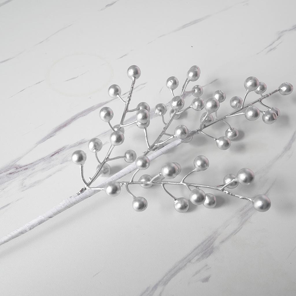 Искусственная ветка с ягодами, длина 50 см, многофункциональный искусственный бордовый ягодный пик для дома, свадьбы, вечеринки