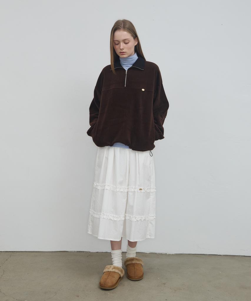 ANOETIC Anc Soft Half Zip-Up Fleece_Brown
