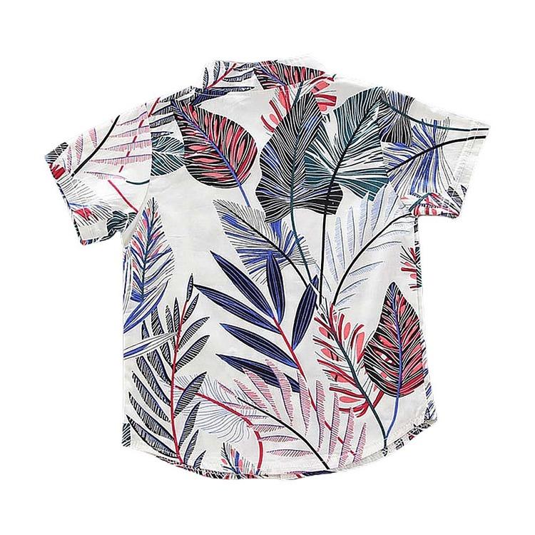 Летние каникулы, повседневные рубашки с короткими рукавами и шорты для маленьких мальчиков, детский комплект из 2 предметов с принтом