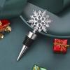 Christmas Snowflake Wine Stopper, Zinc Alloy Wine Bottle Stopper, Festive Party Wine Preservation Sealing Stopper