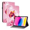 Для iPad (2025)/10.9 (2022) Кожаный чехол-подставка с узором и карманами для карт