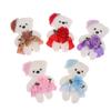 10pcs/set Plush Animal Bear Plush Foam Toys Plush Doll Cartoon Bouquet Doll  Valentine's Day