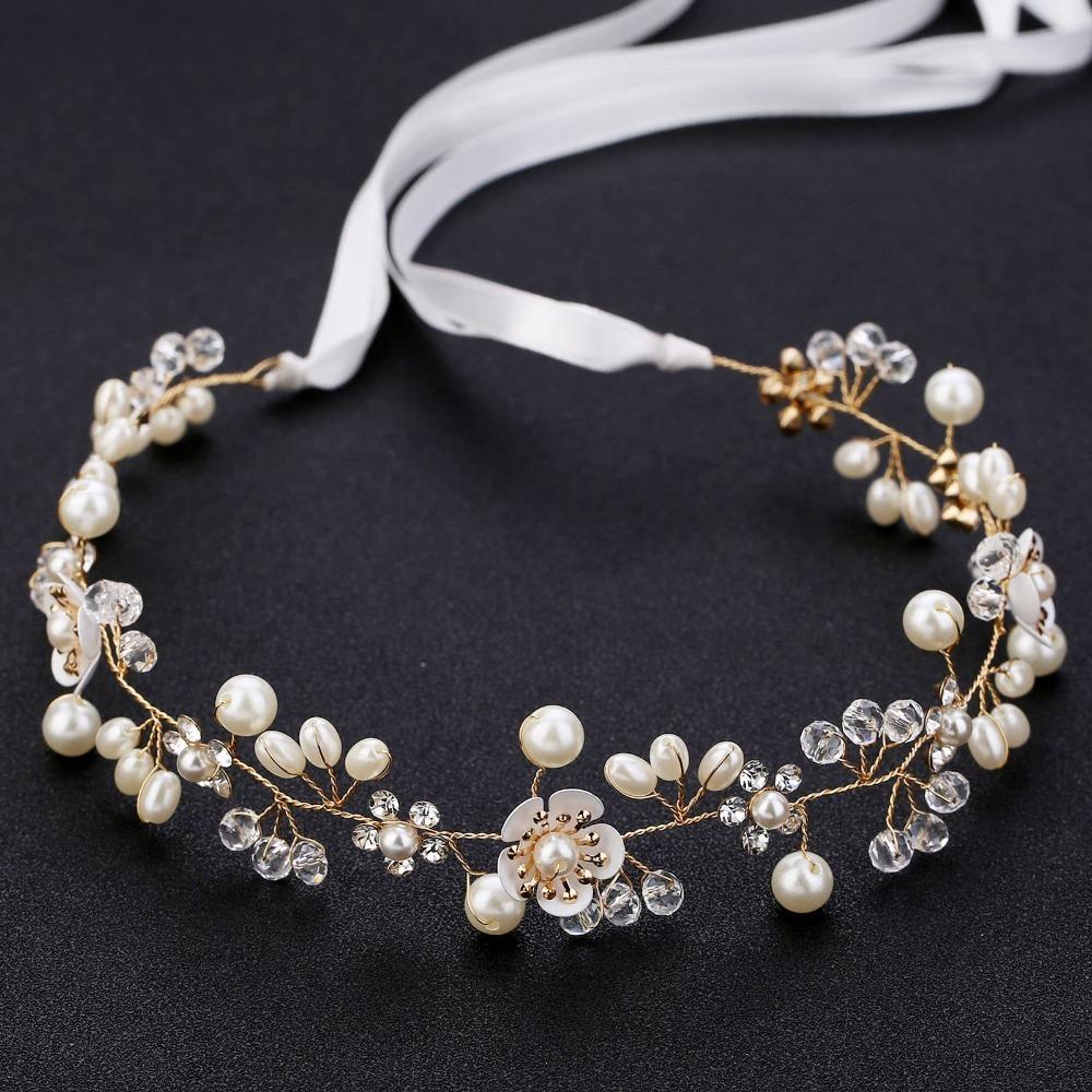 Luxurious Bridal Wedding Headbands Handmade Flower Hairband Hair Accessories for Women Girl