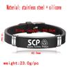 Scp Procedures Foundation Containment Special Sport Casual Stainless Steel Bangles Bracelet For Women Men Jewelry Cool Wristband Gift