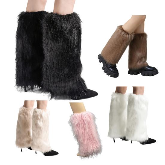 1 пара гетр из искусственного меха для женщин и девочек, плюшевые мягкие манжеты на рукава, пушистые меховые рукава для зимнего тепла