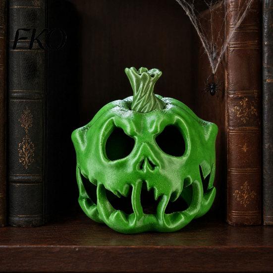 Unique Halloween Skull Decor 3D Printed Pumpkin Candle Holder, Hollow Design Table Centerpiece Figurine, Multifunctional Ambient Lampshade for