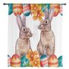 Пасхальный кролик яйцо цветок тюлевые шторы для гостиной домашний декор оконные шторы кухонные прозрачные вуалевые шторы