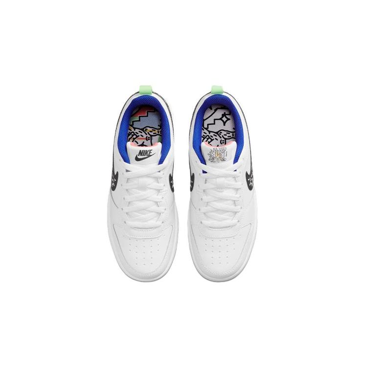 (GS) Nike Court Borough Low 2 'White Black Photon Dust' Kids' DV1367-101