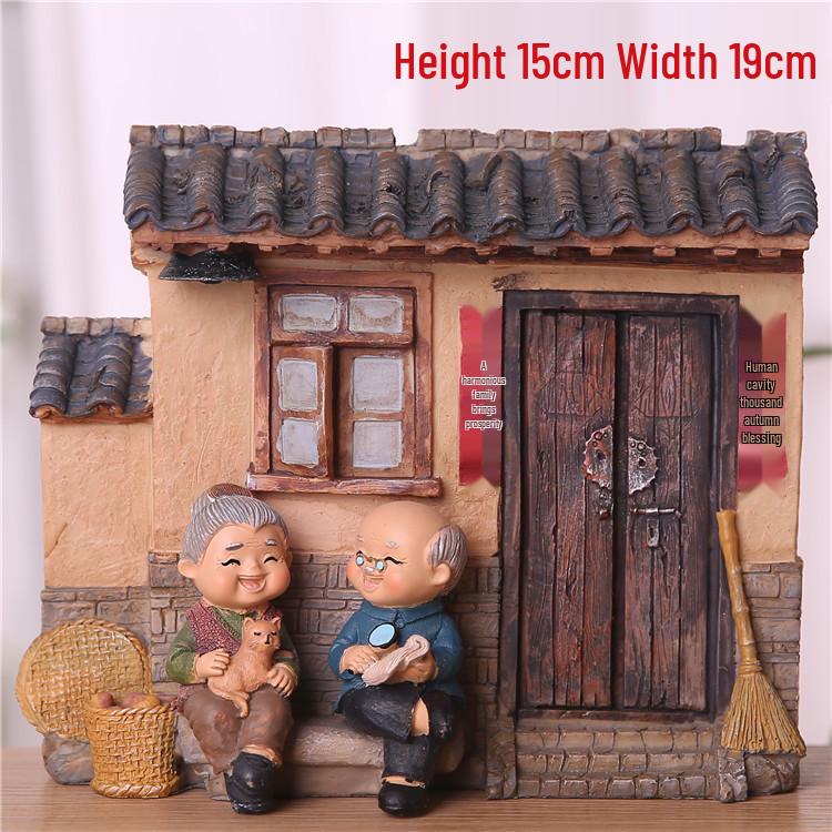 Фигурка пожилой пары, держащейся за руки: Романтический декор для дома, подарок на свадьбу или ко Дню святого Валентина