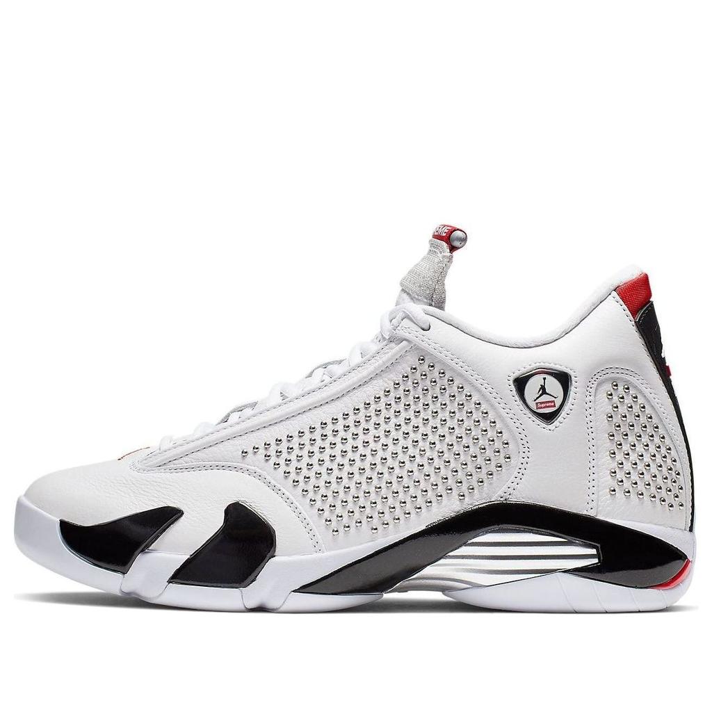 BV7630-106 Supreme Nike Air Jordan 14 Retro Белый Университетский Красный (Мужской)