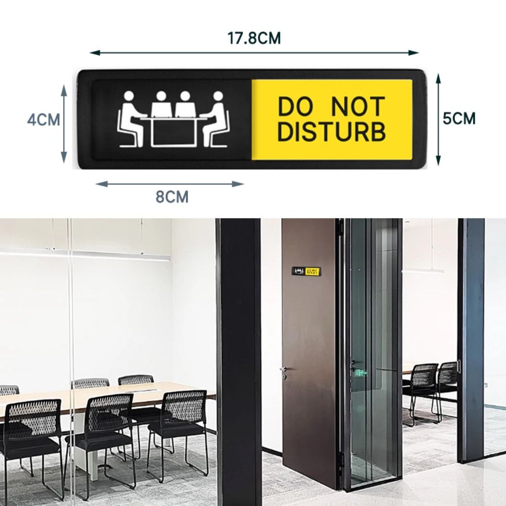 Waterproof Office Door Sign Self adhesive Hotel Bulletin Board Reminder Signs Meeting Room