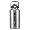 SANTECO Vacuum Insulated Water Bottle, Large Capacity, 1900ml, Keeps Cold or Hot, Includes Straw, Compatible with Direct Drinking, Sports Drinks, Styl