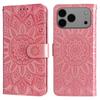 Для iPhone 17 Pro Max Чехол Кожаный кошелек с оттиском подсолнуха Чехол для телефона