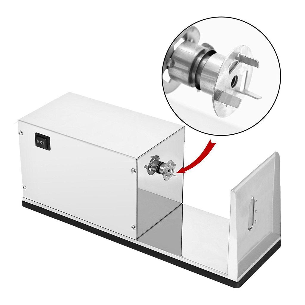 Электрическая картофелерезка Торнадо из нержавеющей стали: Коммерческое и бытовое кухонное оборудование для быстрого приготовления картофельных чипсов.